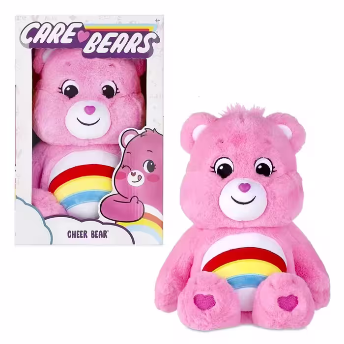 خرس پولیشی رنگین‌کمونی صورتی 28 سانتی Care Bears