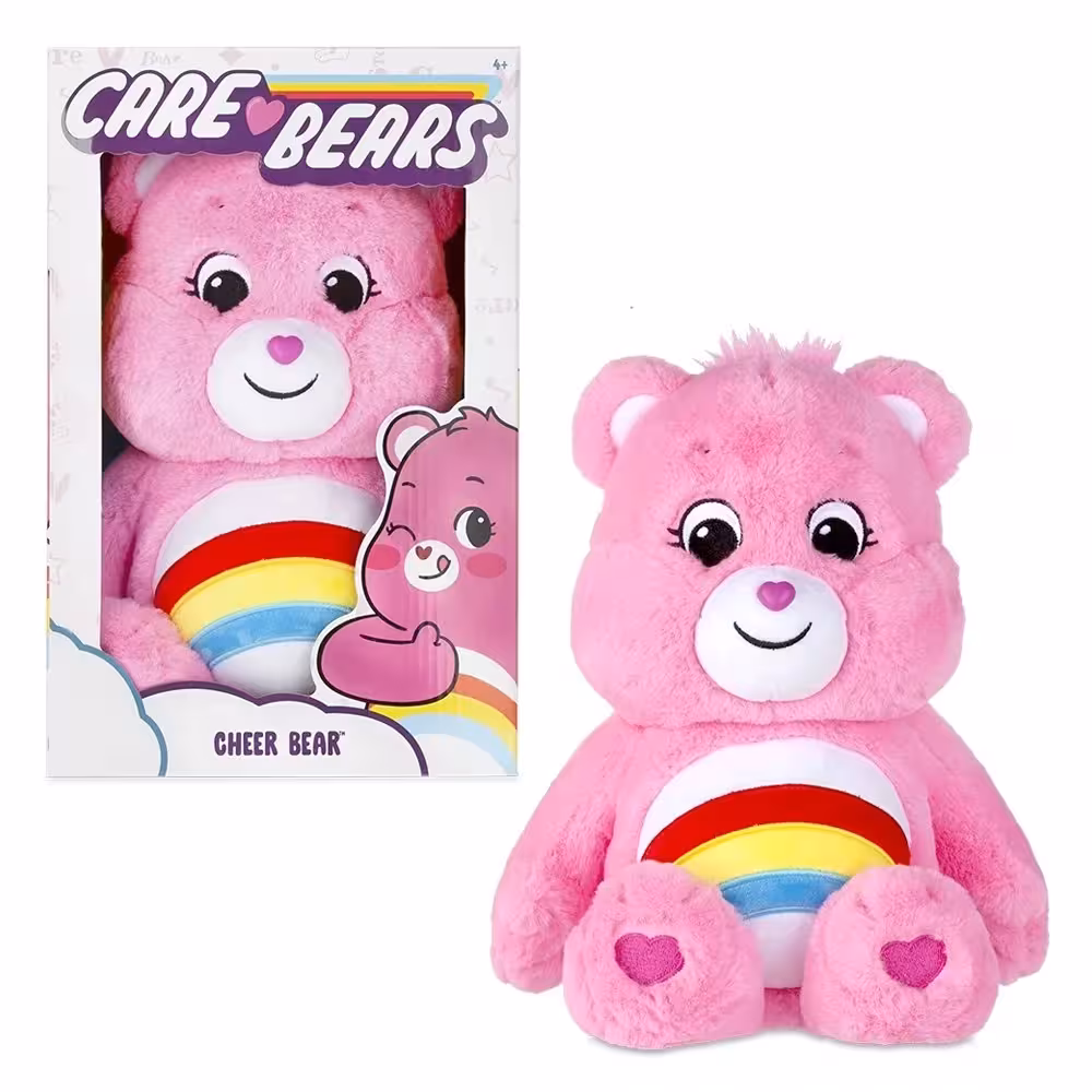 خرس پولیشی رنگین‌کمونی صورتی 28 سانتی Care Bears