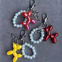 جاکلیدی و آویز پفکی سگ بادکنکی کد 03