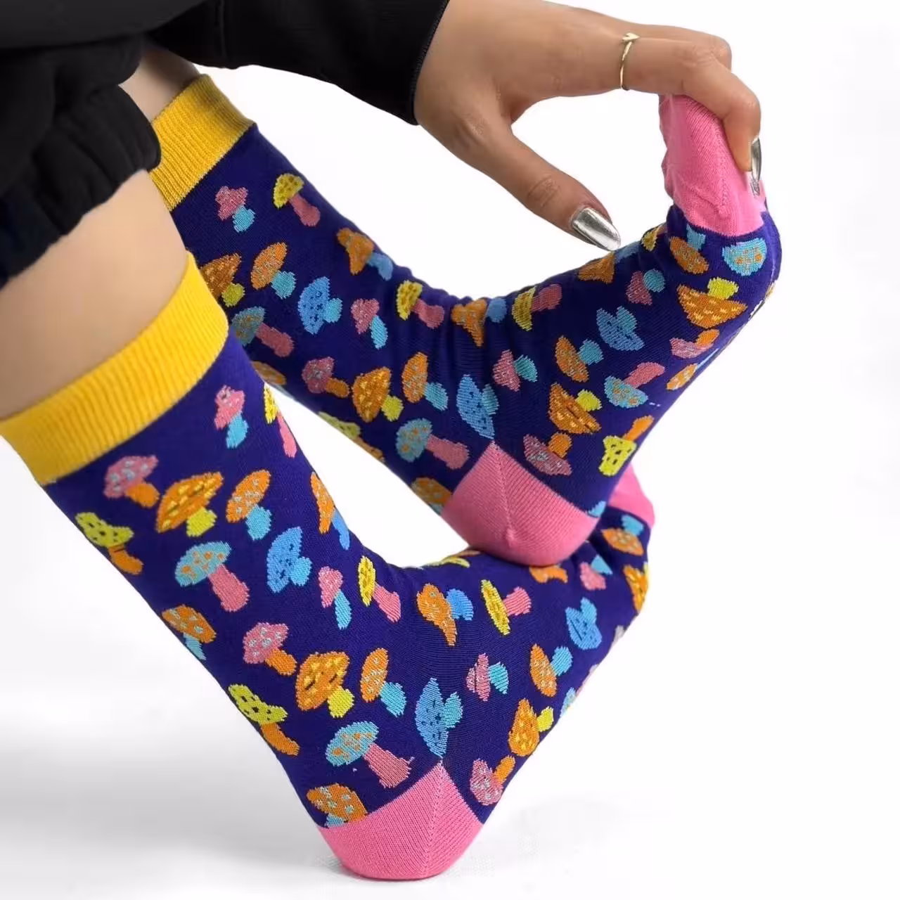 جوراب قارچ رنگی رنگی