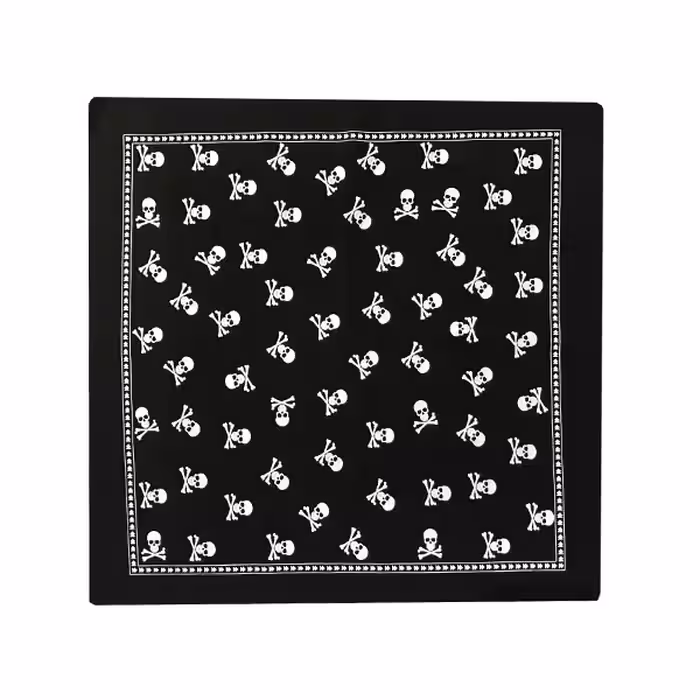 دستمال سر و گردن طرح اسکلت ریز