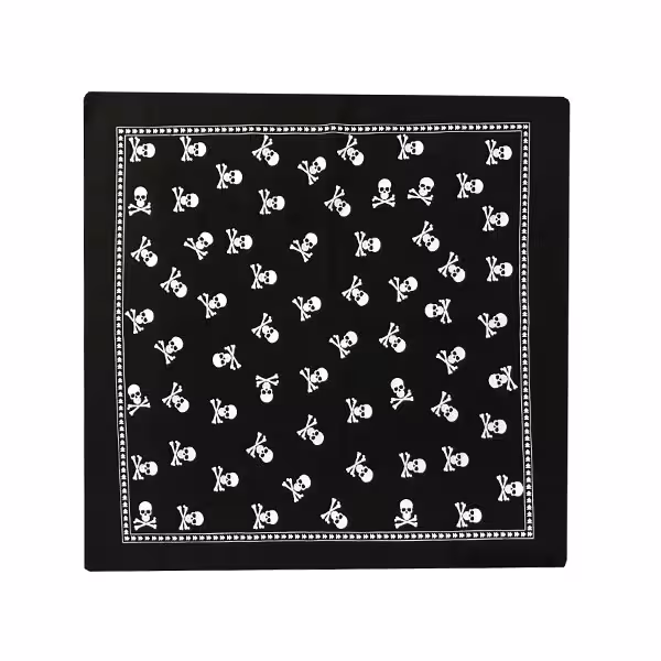 دستمال سر و گردن طرح اسکلت ریز