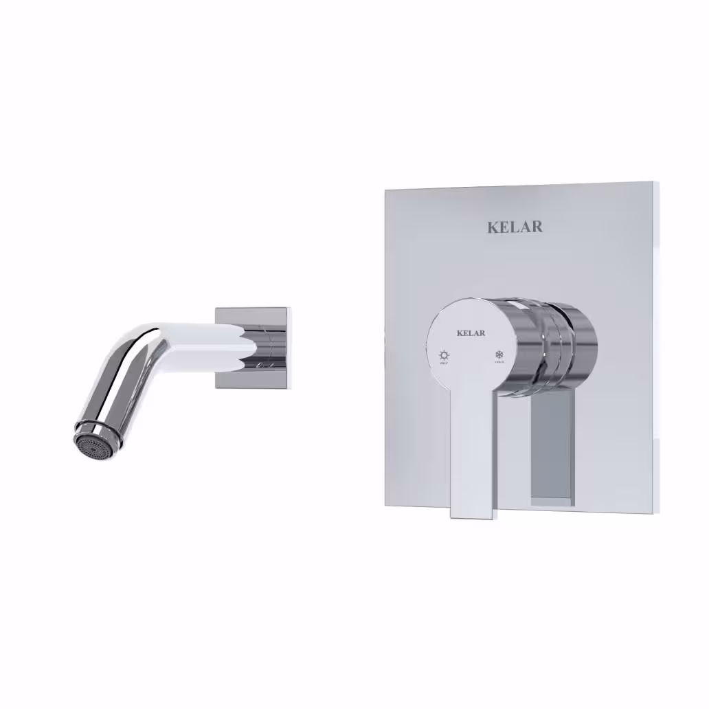 شیر روشویی توکار کلاسیک کلار مدل فلت کروم