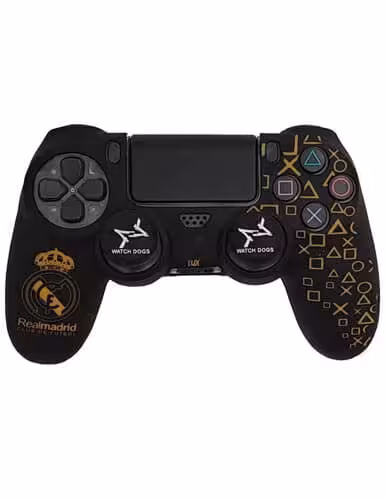 روکش دسته PS4 طرح مادرید مشکی با آنالوگ