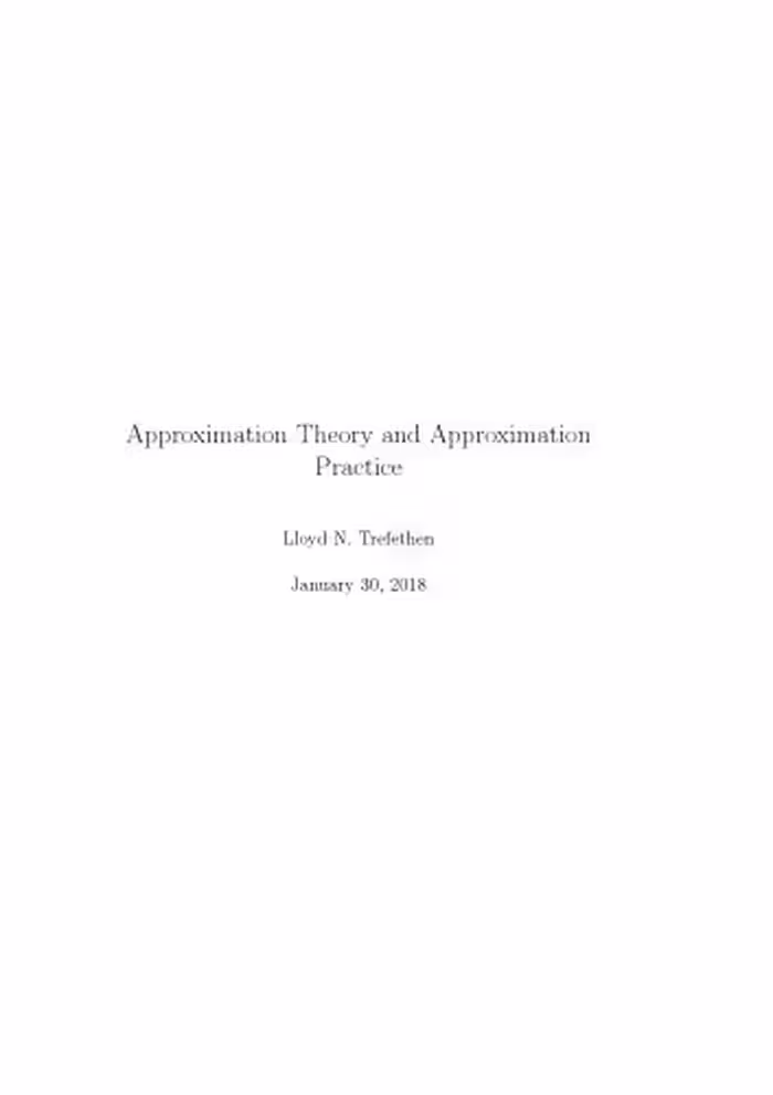 خرید و دانلود نسخه کامل کتاب Approximation Theory and Approximation Practice