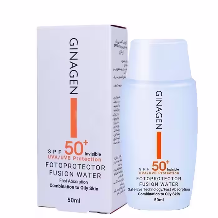 ضدآفتاب پوست مختلط و چرب spf50 بی رنگ فیوژن ژیناژن