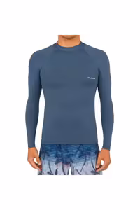 مردانه مردان OLAİAN SLIM مناسب آستین بلند UV محافظت شده T SHIRT خاکستری 100 Decathlon