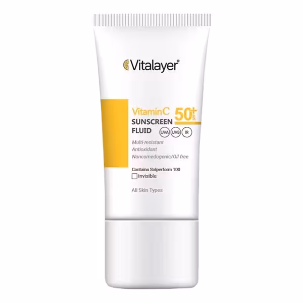 فلوئید ضد آفتاب SPF50 حاوی ویتامین C ویتالیر 50 میلی لیتر | Vitalayer SPF50 Vitamin C SunScreen Fluid 50 ml