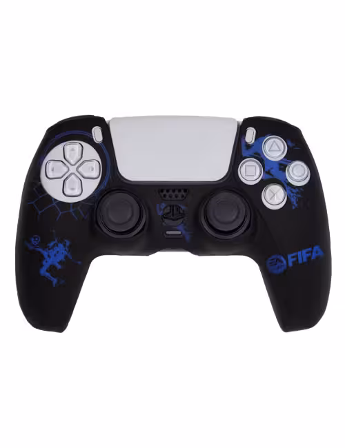 روکش محافظ دسته PS5 لیزری مشکی آبی طرح فیفا