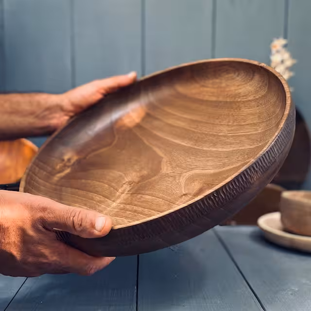 ظرف چوبی پذیرایی گردو کد 939