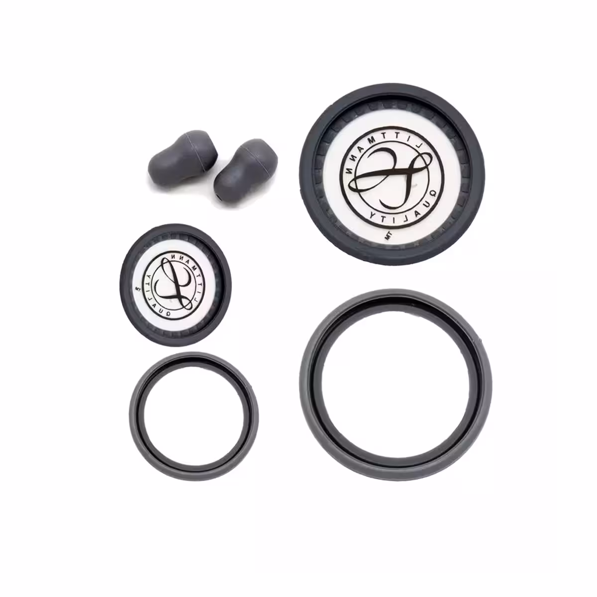 پک کامل قطعات یدکی گوشی کلاسیک III رنگ طوسی لیتمن (Littmann)