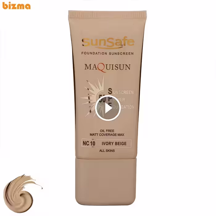 ضد آفتاب کرم پودری و پرایمری سان سیف SPF50 مدل NC10 حجم 40 میلی‌لیتر