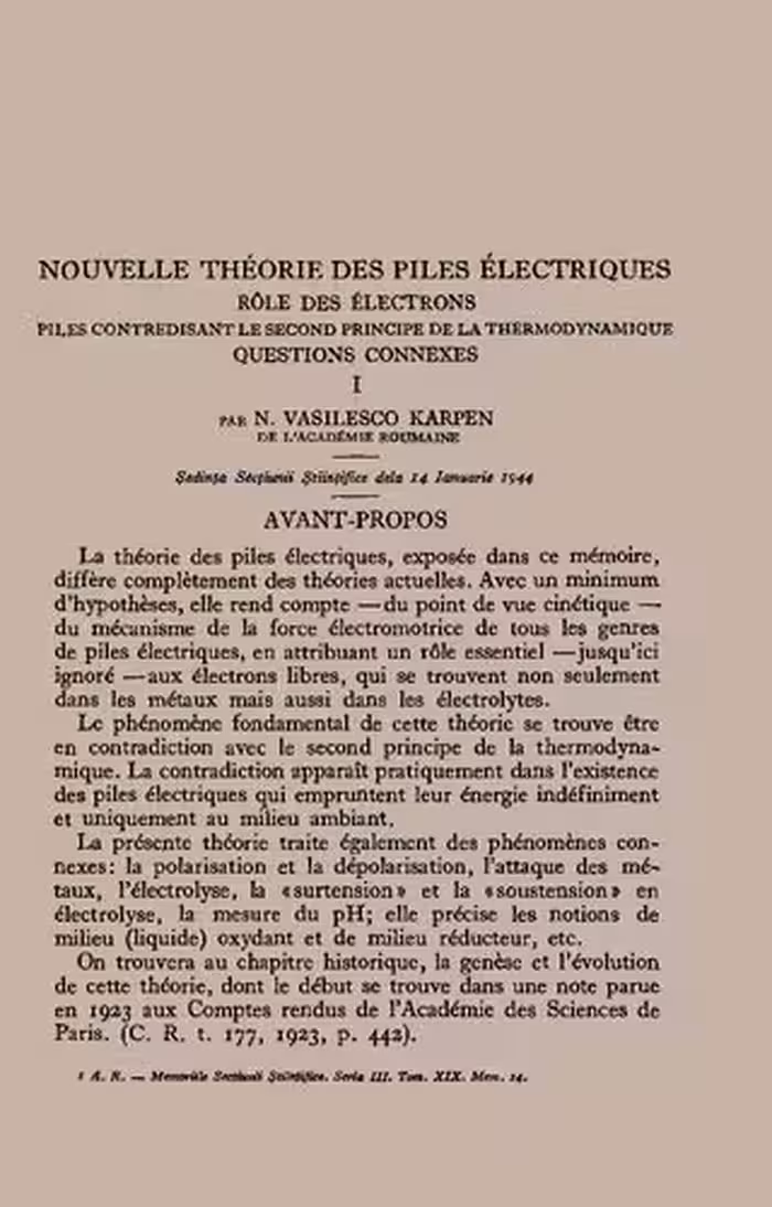 خرید و دانلود نسخه کامل کتاب Nouvelle theorie des piles elcctriques. Role des electrons. Piles contredisant le second principe dela thermodynamique. Questions connexes