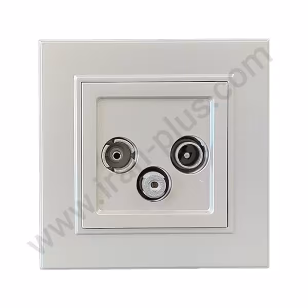 فیش آنتن مرکزی مدل برلیان رنگی نقره ای