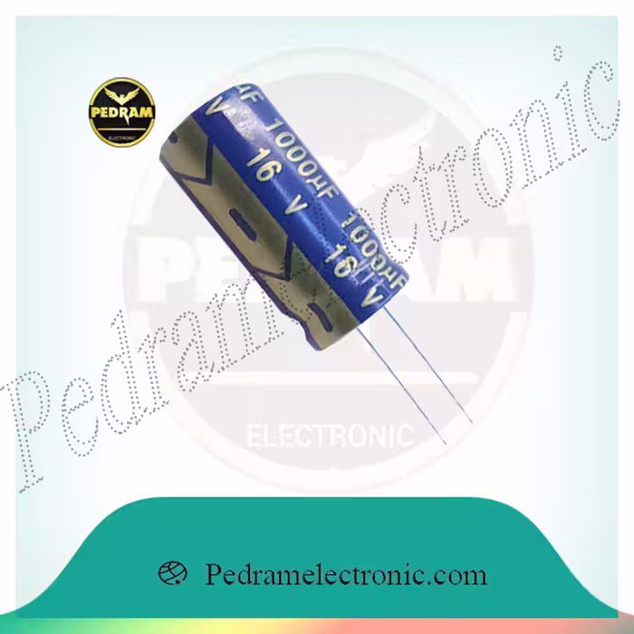 خازن الکترولیت 1000MF 16V CAP 1000MF16V ORG 10*17 16-1000HGN خازن میکروفاراد 16 ولت – اورجینال