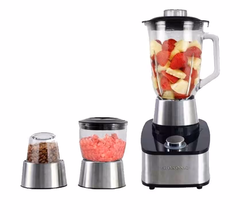 مخلوط کن سه کاره گوسونیک مدل 6600 توان 600 وات 1.5 لیتری 4 سرعته