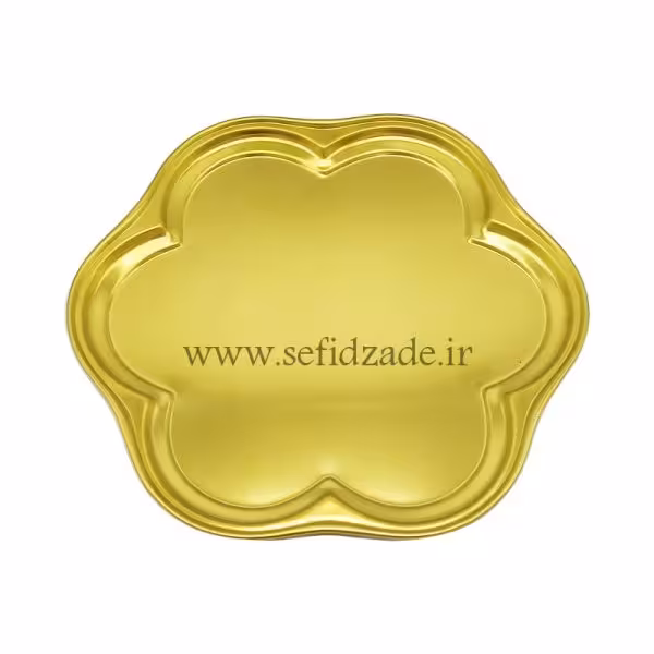 سینی برنجی شش قل ساده 33 سانتی