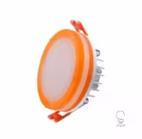 پنل LED رنگی نارنجی توکار گرد 10 وات سان لوکس