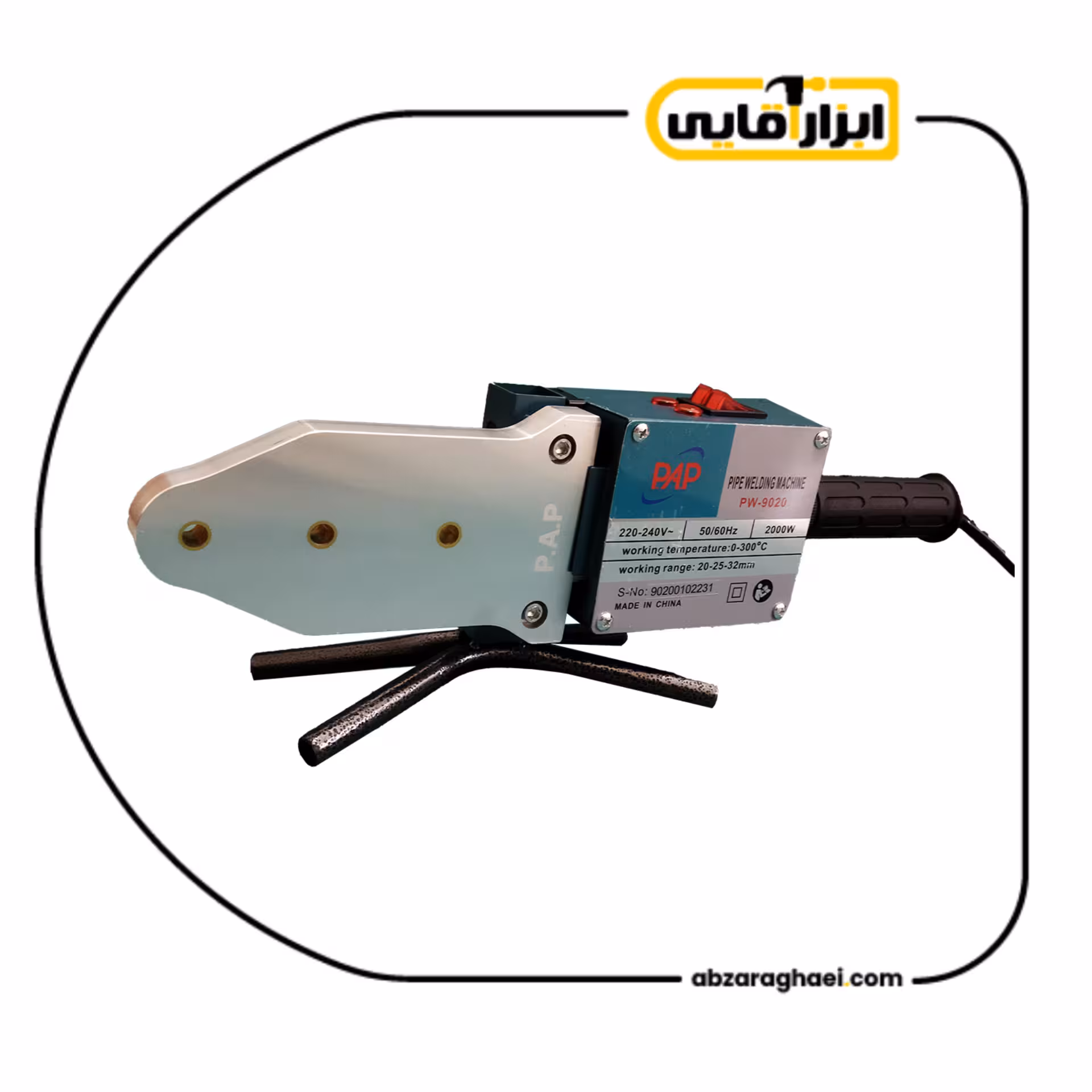 اتو لوله 2000 وات با لوازم پی ای پی مدل PW-9020