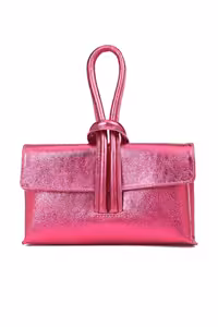 کیف شانه ای زنانه چرمی FUCHSIA Divarese