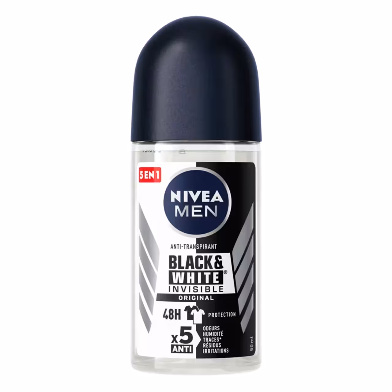 مام ضد تعریق نیوا Nivea مردانه مدل Black & White Invisible حجم 50 میل