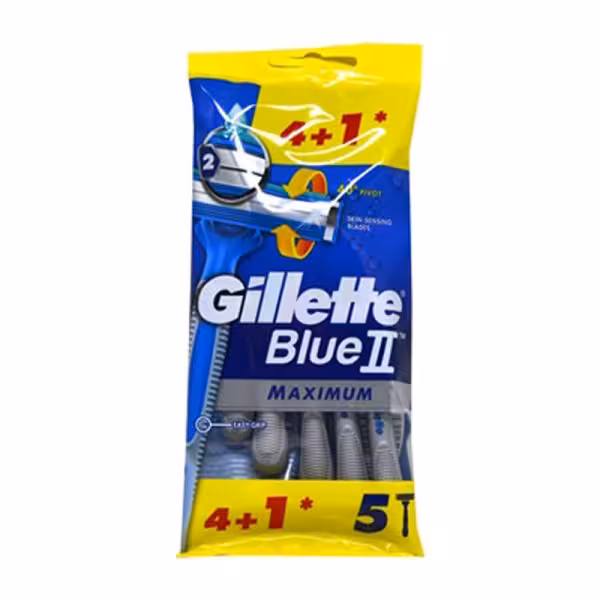 خود تراش ژیلت مدل Blue 2 MAXIMUM بسته 5 عددی