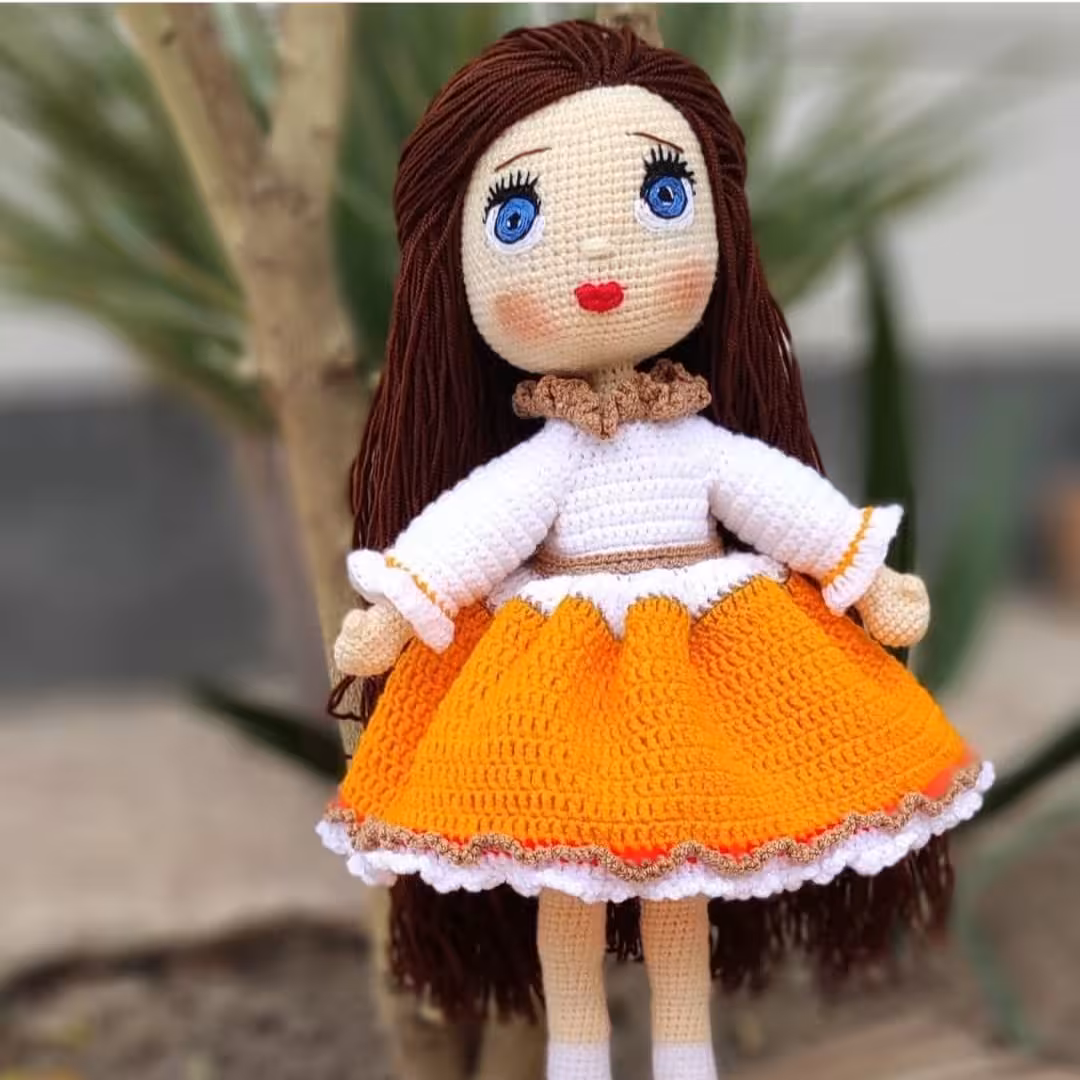 عروسک بافتنی هایال زیبا کاملا دستبافت