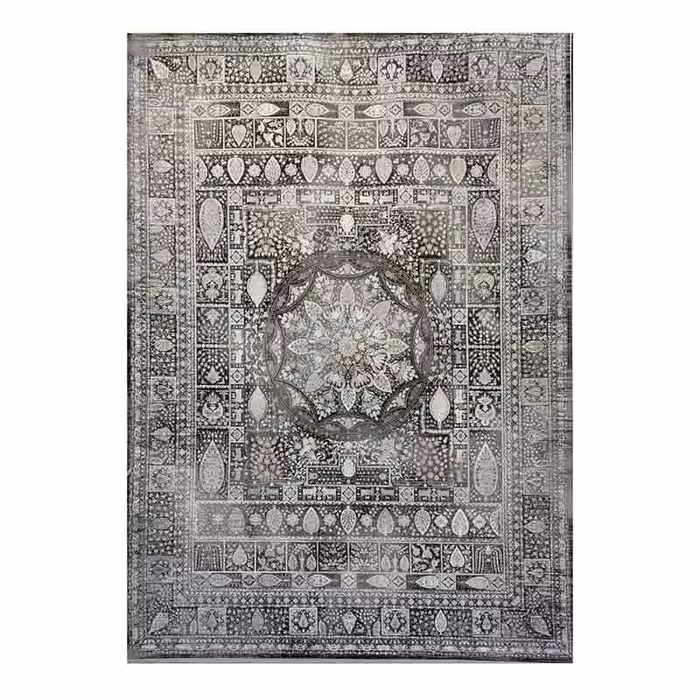 فرش 1200 شانه ماشینی کد 12123 زمینه سرمه ای