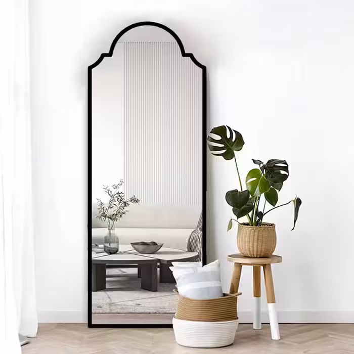 آینه مدل قدی چوبی طرح نسترن کد w-180