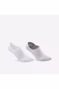 مردانه و زنانه جوراب کنسرت کوتاه NEWFEEL 2 جفت سفید خاکستری پیاده روی شهری Decathlon