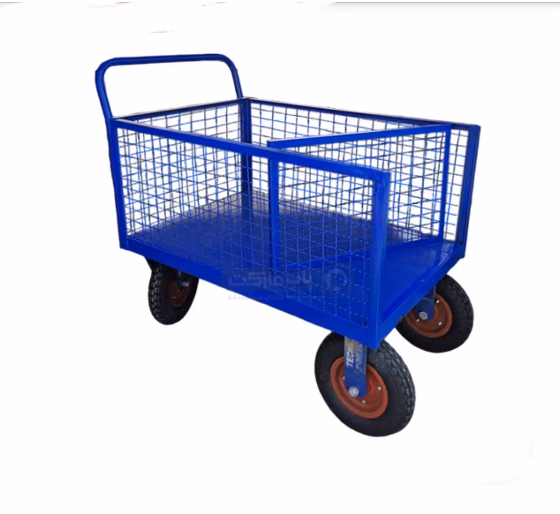 گاری 80*120 60 سانت توری یک طرف کشویی بازشو با چرخ فرغونی بادی شرکتی