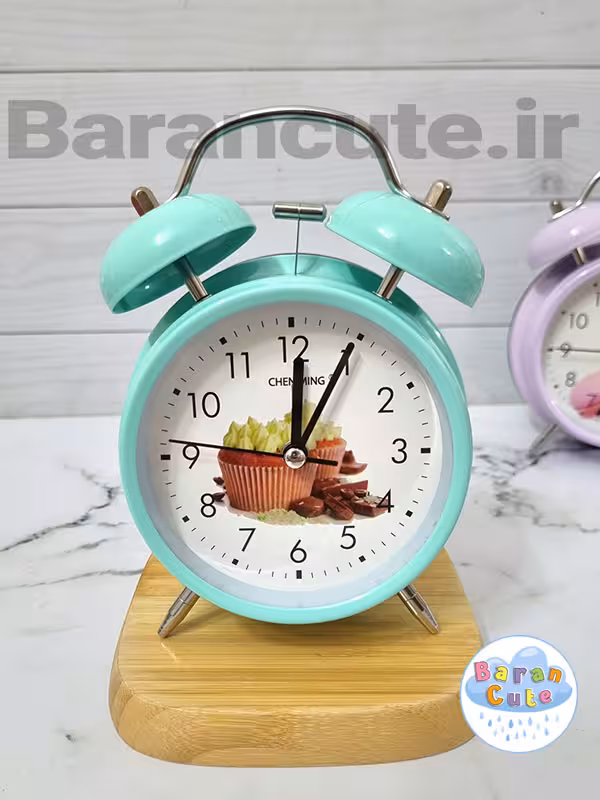 ساعت رومیزی فانتزی زنگ دار طرح کیک بستنی 2