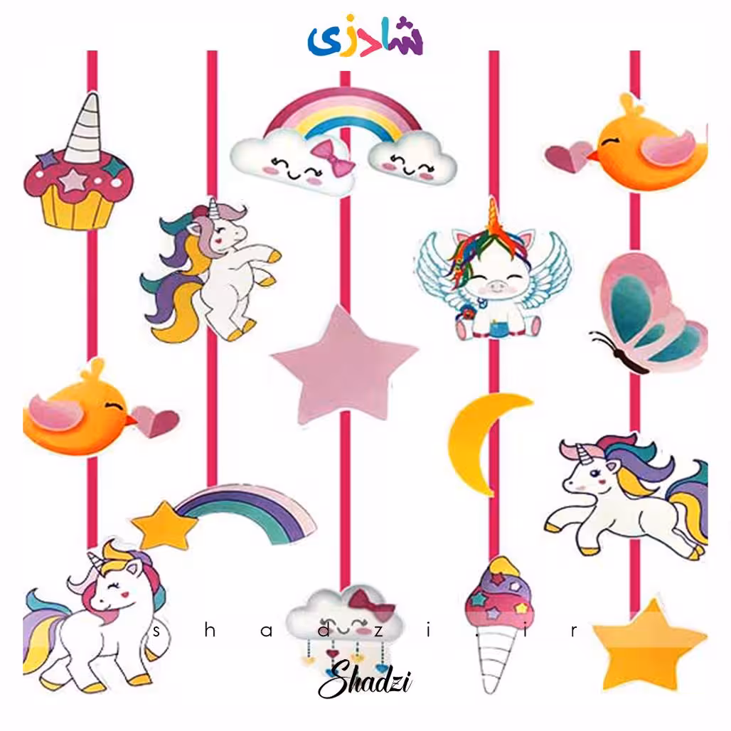 آویز کاغذی یونیکورن