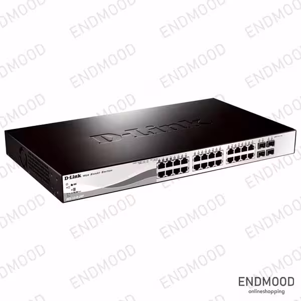 سوئیچ 24 پورت لایه 2 گیگابیتی PoE  دی لینک مدل DGS-F1210-26PS-E