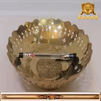 بشقاب گود برنجی هندی کد 313