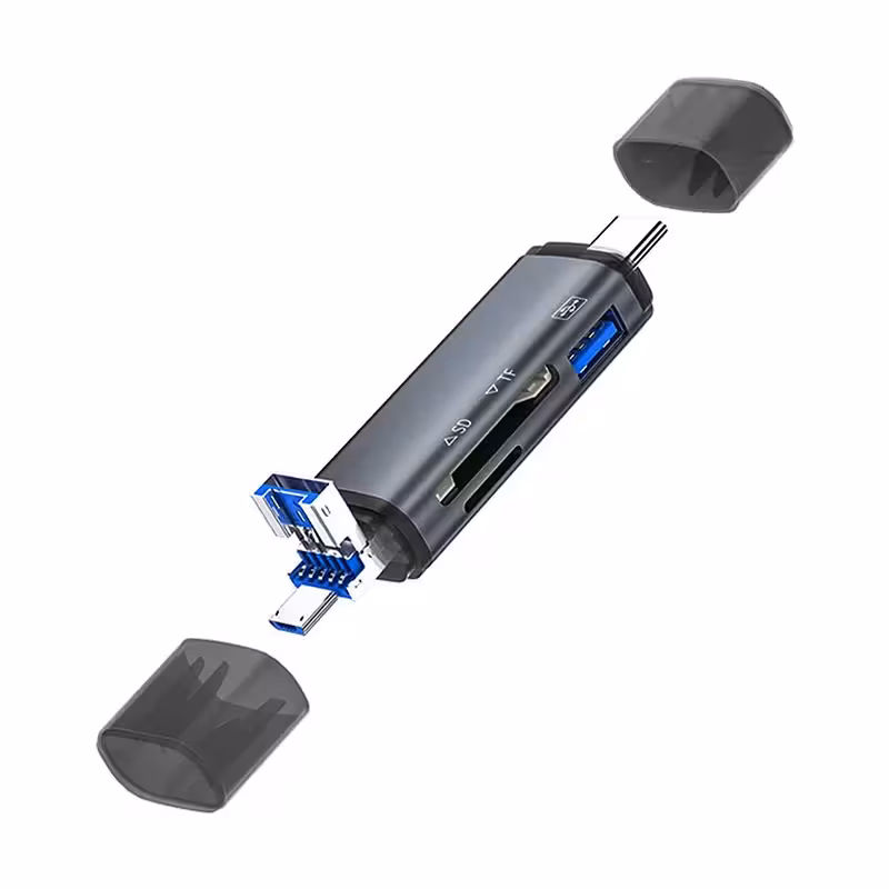 کارت خوان 3 پورت OTG مجنتیک مدل ADS-307 (USB   MicroUSB   Type-C) - ایپکی