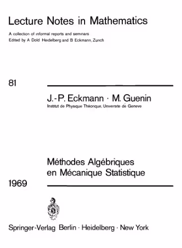 خرید و دانلود نسخه کامل کتاب Methodes Algebriques en Mecanique Statistique