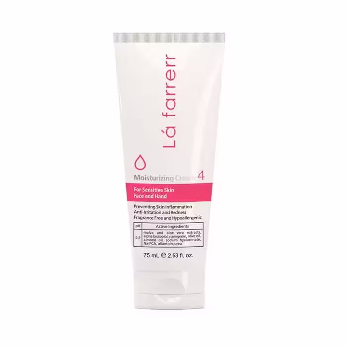 کرم مرطوب کننده پوست حساس لافارر مخصوص صورت و دست 75 میلی لیتر | La Farrerr Moisturizing Cream for Sensitive Skin