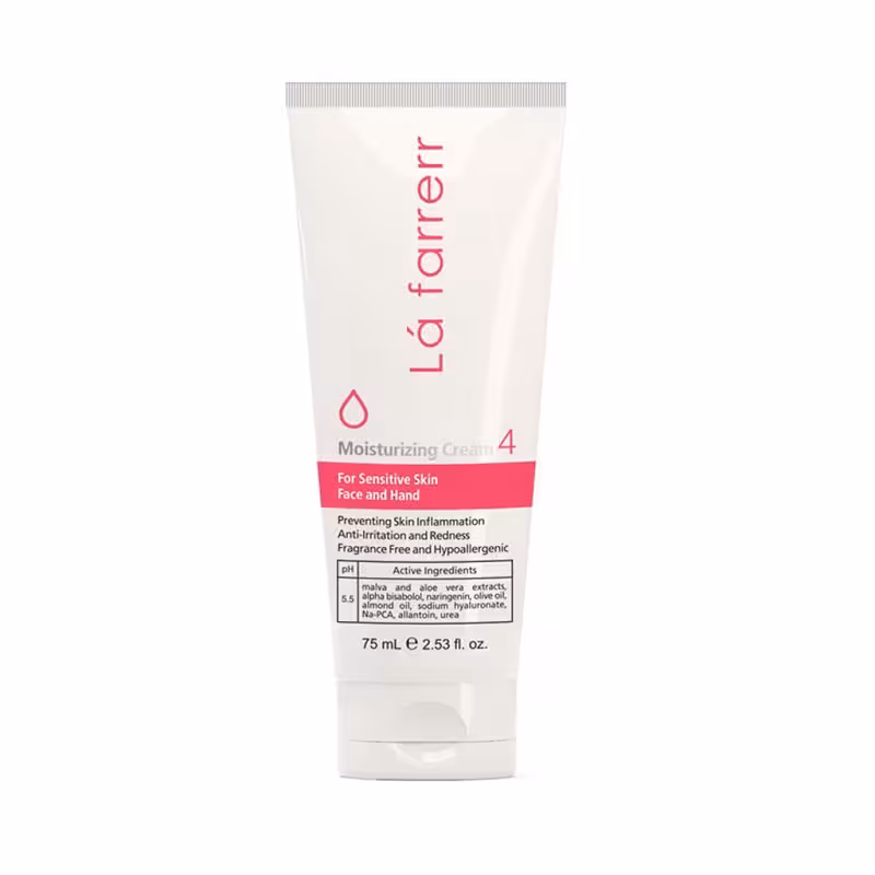 کرم مرطوب کننده پوست حساس لافارر مخصوص صورت و دست 75 میلی لیتر | La Farrerr Moisturizing Cream for Sensitive Skin
