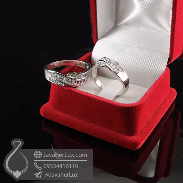 ست حلقه نقره مدل ایلیکا _ کد : 100348