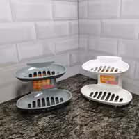 جاصابونی جا اسکاجی دوطبقه نیلا مناسب برای سرویس بهداشتی واشپزخانه