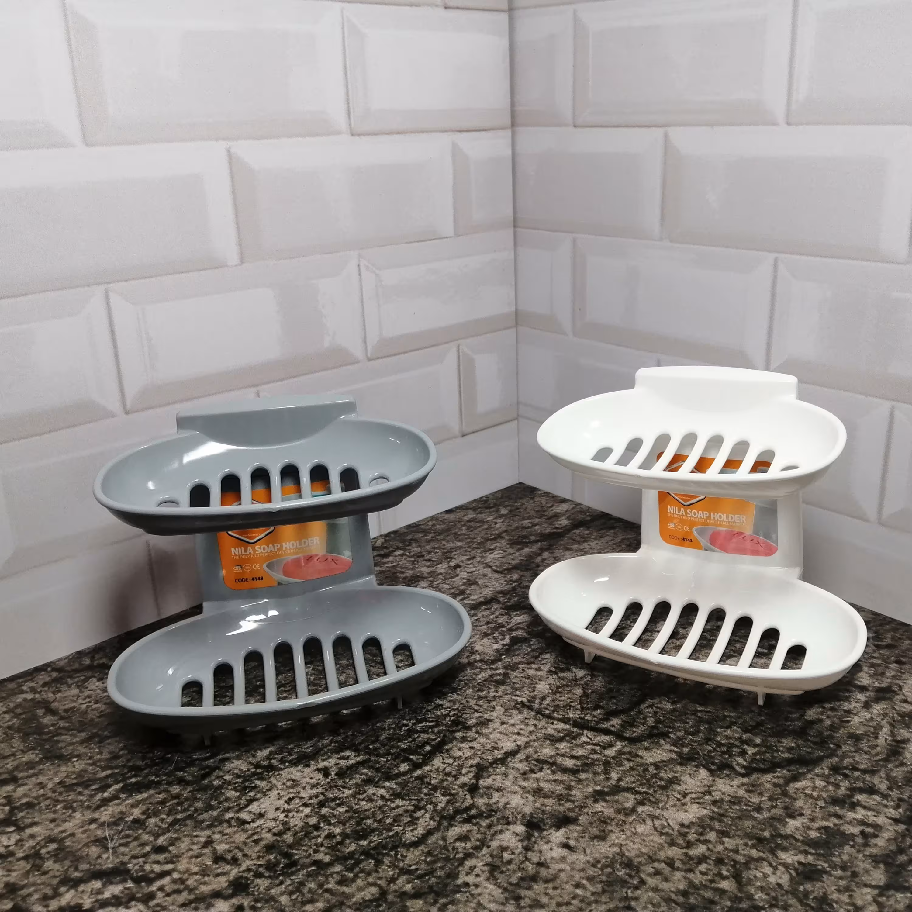 جاصابونی جا اسکاجی دوطبقه نیلا مناسب برای سرویس بهداشتی واشپزخانه