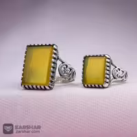 ست انگشتر شرف الشمس طرح رهبری چهارگوش سبک ارژنگ