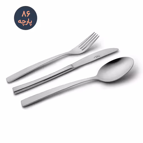 ناب استیل سرویس قاشق و چنگال 18 نفره 86 پارچه فلورانس براق
