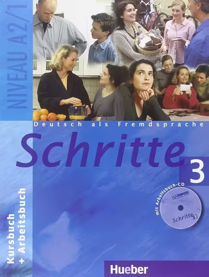 شریته 3 | کتاب آلمانی Schritte 3 Kursbuch Arbeitsbuch (A2.1)