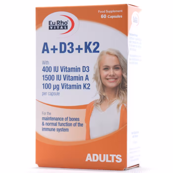 کپسول ویتامین A و D3 و K2 یوروویتال 60 عددی