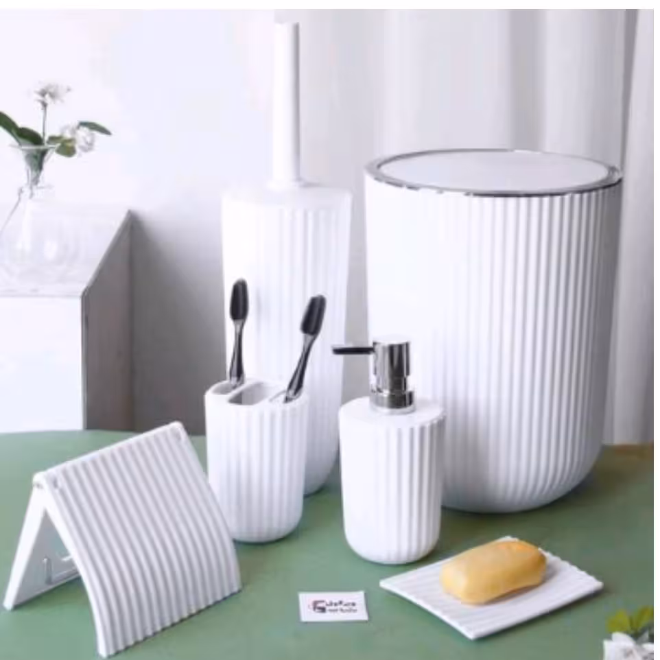 ست 6 پارچه سرویس بهداشتی همارا مدل زبرا