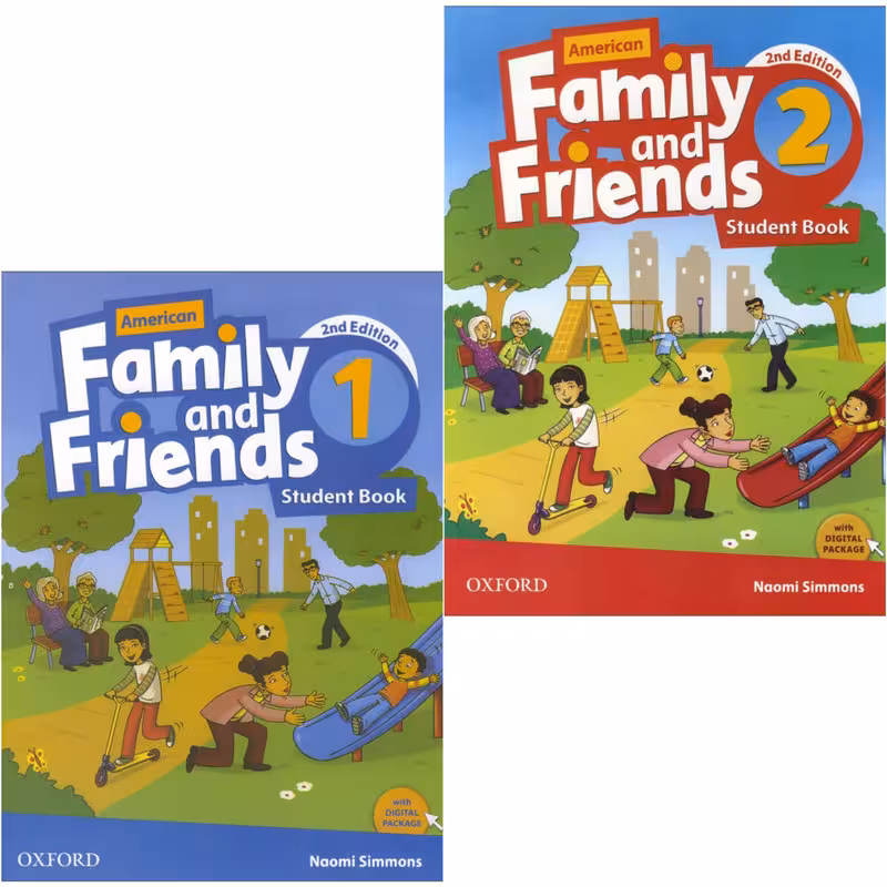 کتاب American Family and Friends Second Edition اثر جمعی از نویسندگان انتشارات oxford دو جلدی