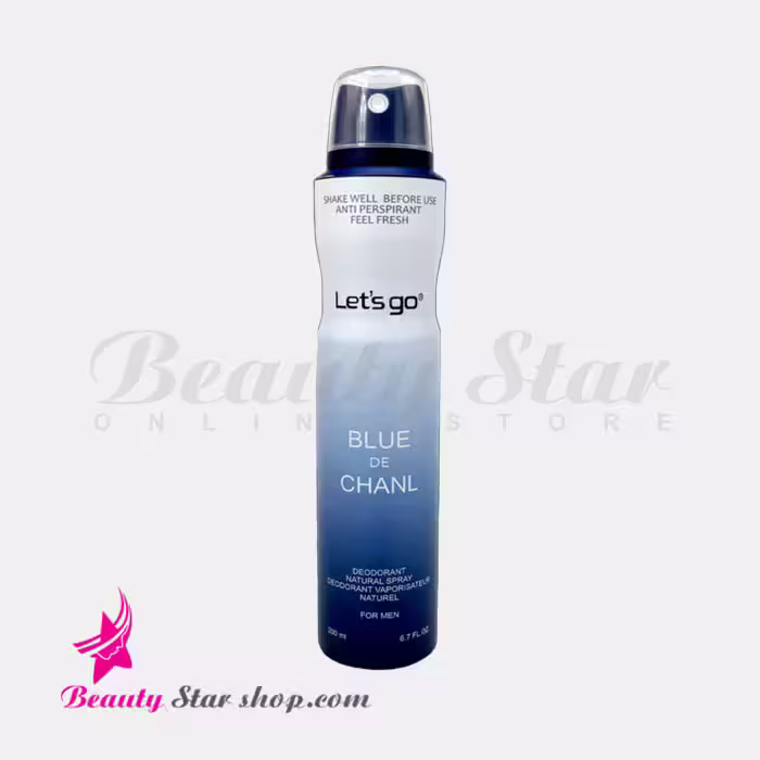 اسپری خوشبو کننده بدن مردانه لتس گو مدل Bleu de Chanel حجم 200 میلی لیتر