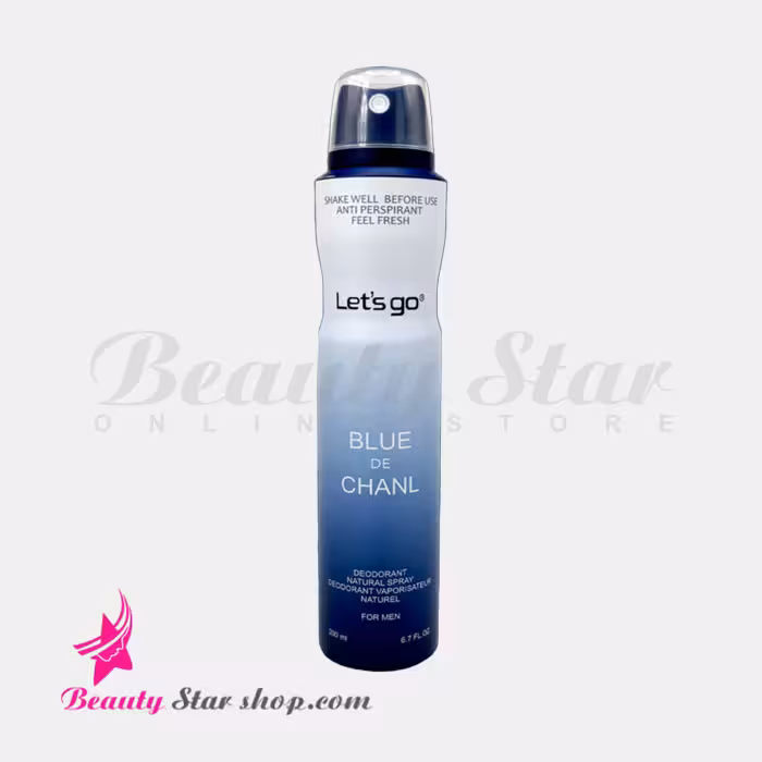 اسپری خوشبو کننده بدن مردانه لتس گو مدل Bleu de Chanel حجم 200 میلی لیتر